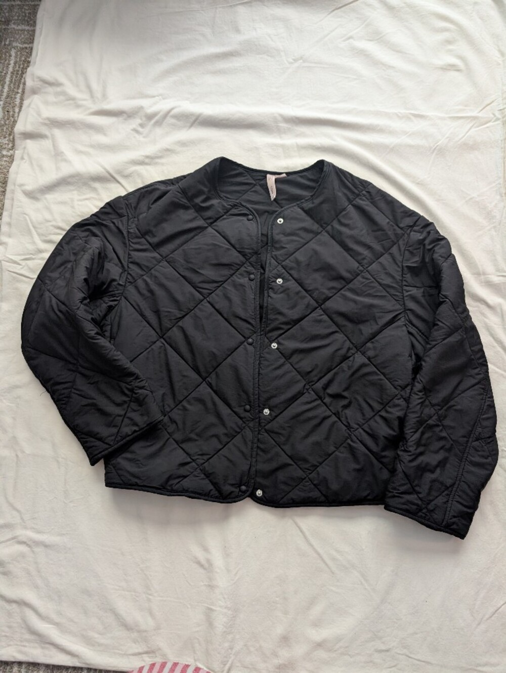 Mango Spring Light Quilted Snap-Front Jacket